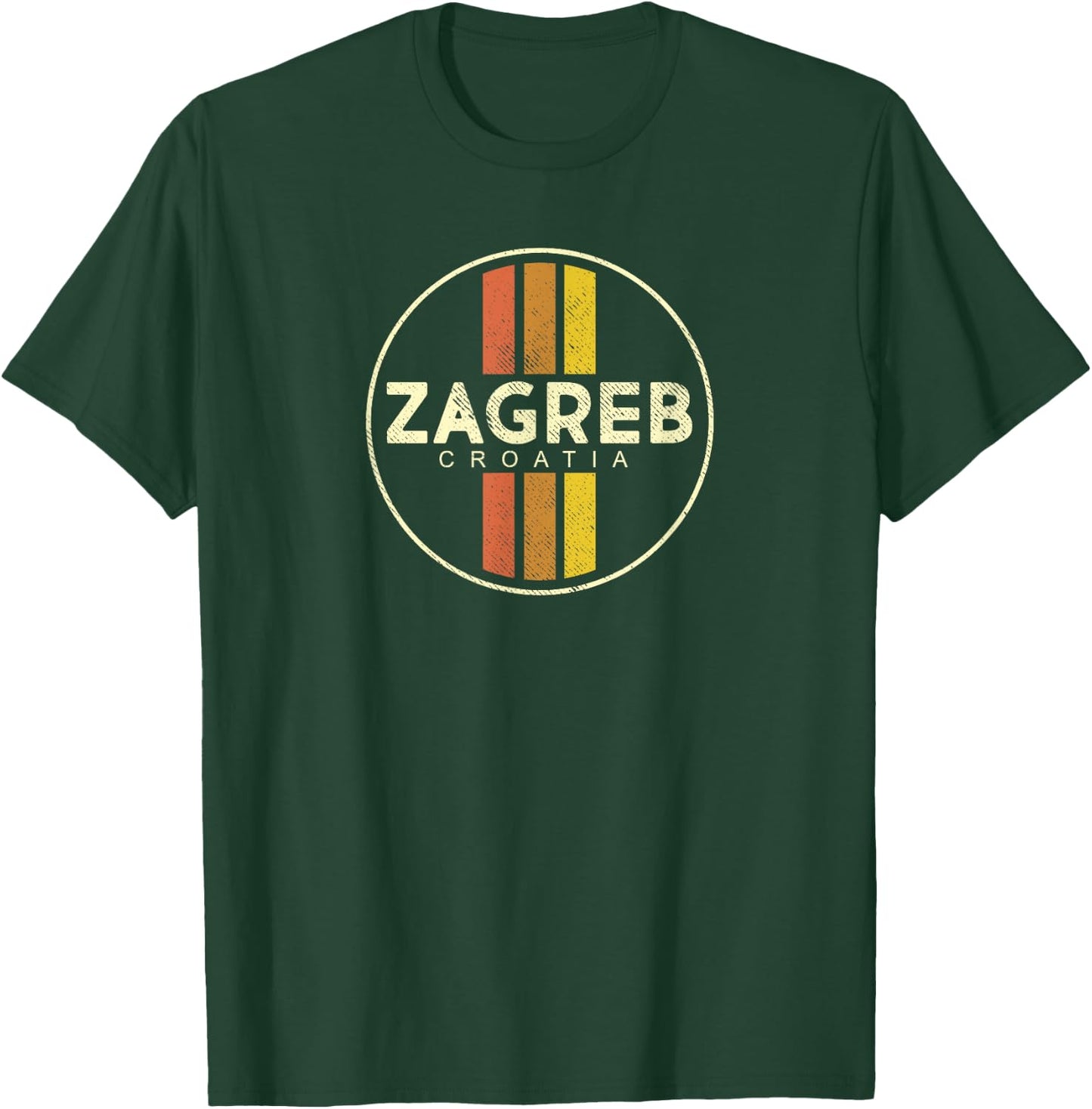 Retro Zagreb Croatia Vintage 80s Style T-Shirt - T-Shirt | Forest