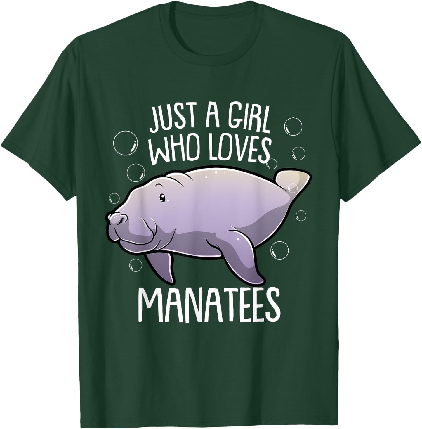 Manatee Design For Girls Women Kids Sea Cow Manatee Lovers T-Shirt - T-Shirt | Forest