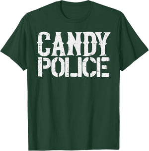 Candy Police Shirt Funny Parents Halloween Costume Party T-Shirt - T-Shirt | Forest