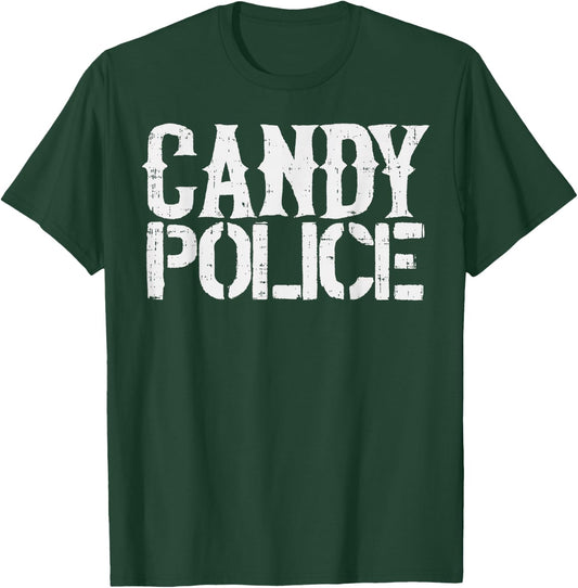 Candy Police Shirt Funny Parents Halloween Costume Party T-Shirt - T-Shirt | Forest