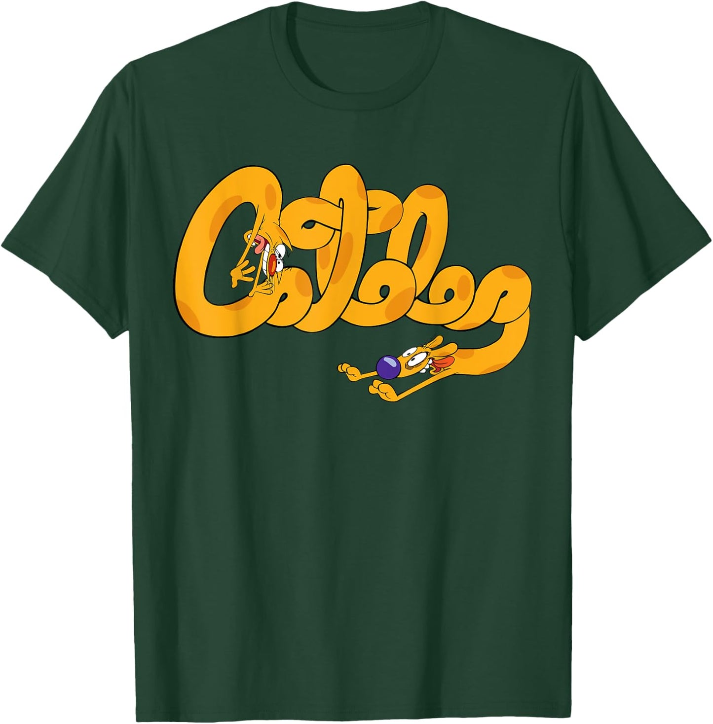 Cat Dog Cursive Nickelodeon T-Shirt - T-Shirt | Forest