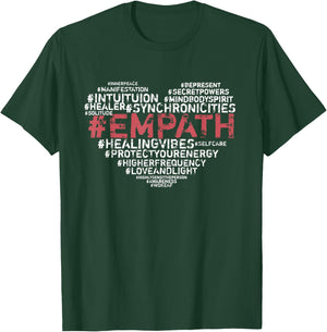 Empath Hashtags Intuitive Psychic HSP Sensitive Spiritual T-Shirt - T-Shirt | Forest