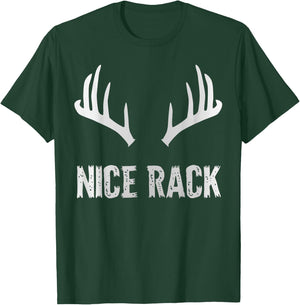 Nice Rack Deer Hunting Big Buck T-Shirt - T-Shirt | Forest