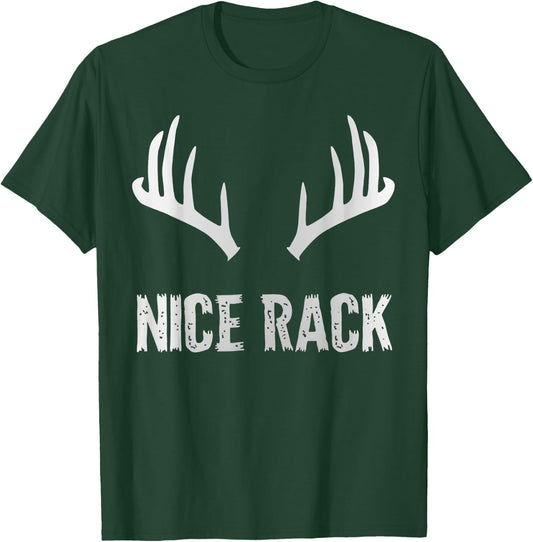 Nice Rack Deer Hunting Big Buck T-Shirt - T-Shirt | Forest