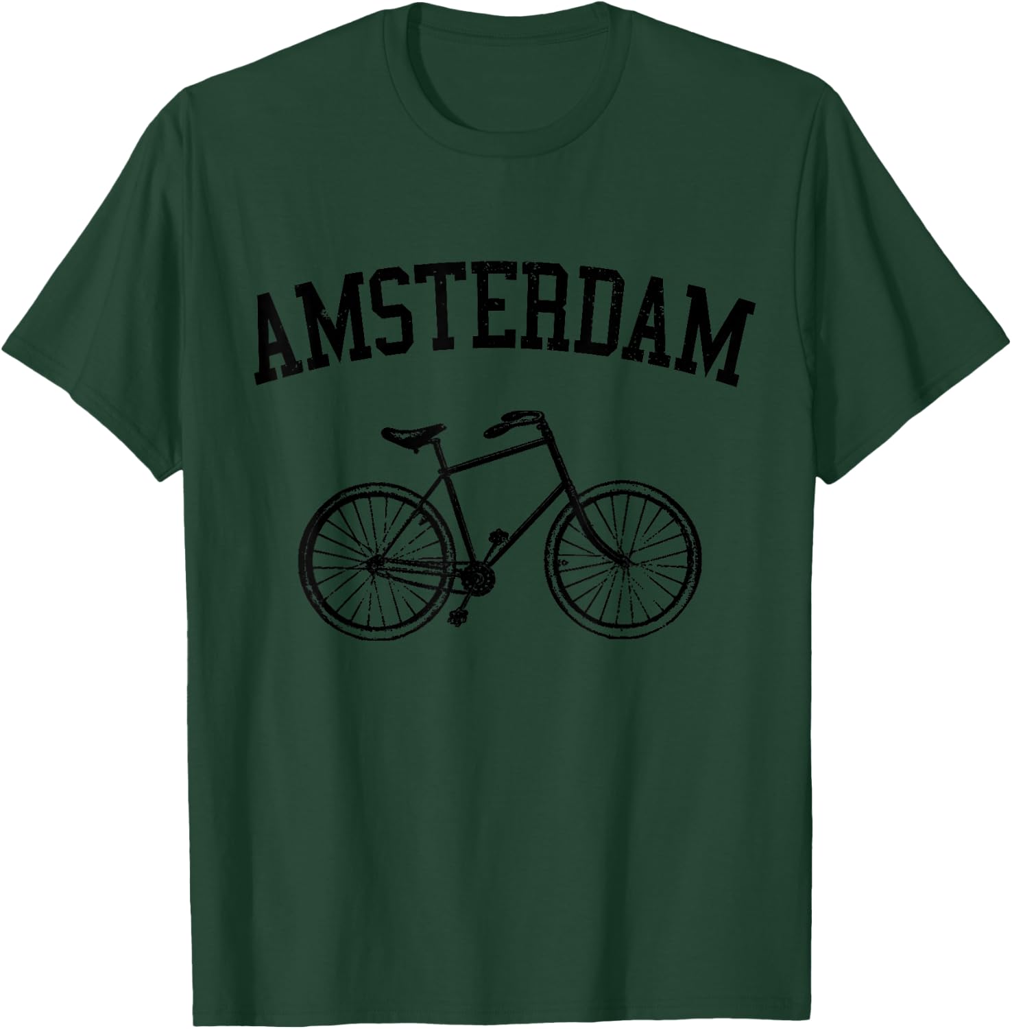 Amsterdam - Netherlands Bicycle Bike Holland Gift T-Shirt - T-Shirt | Forest