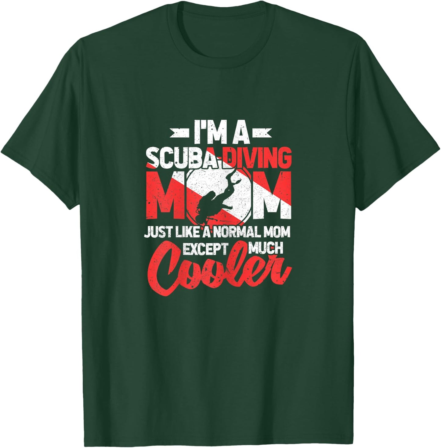 Scuba Diving Mom Ocean Mother Freediving Sea Apnea Dive T-Shirt - T-Shirt | Forest