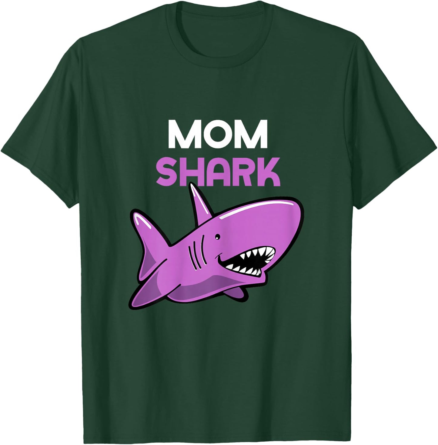 Mom Shark Funny Family T-Shirt - T-Shirt | Forest