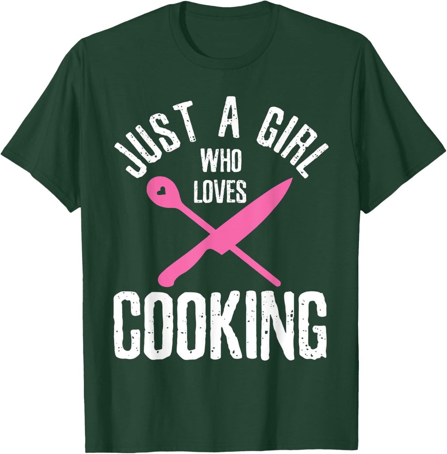 Just A Girl Who Loves Cooking Chef Vintage T-Shirt - T-Shirt | Forest