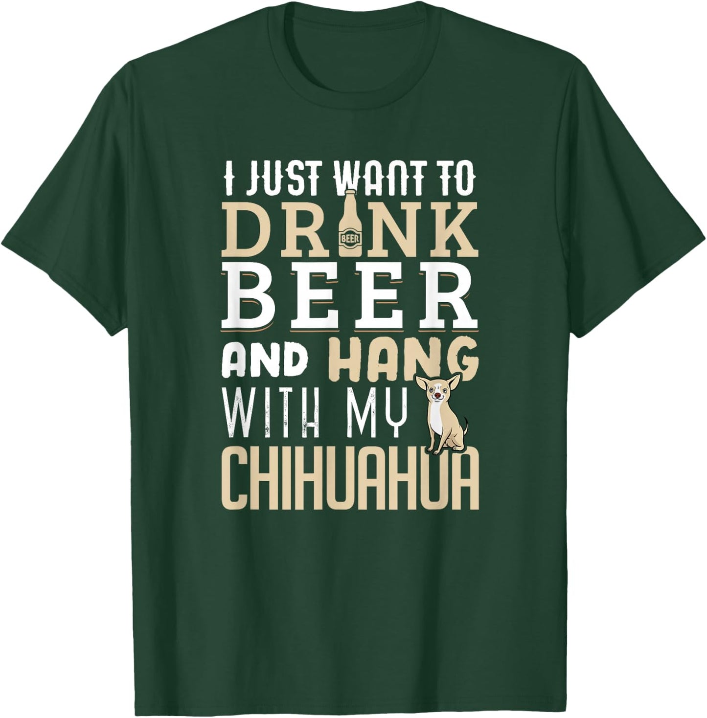 Funny Father's Day Dog Lovers Chihuahua Dad Shirt T-Shirt - T-Shirt | Forest