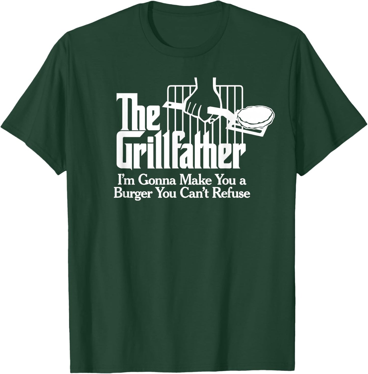 The Grillfather Shirt BBQ Grilling - Burger Saying Quote T-Shirt - T-Shirt | Forest
