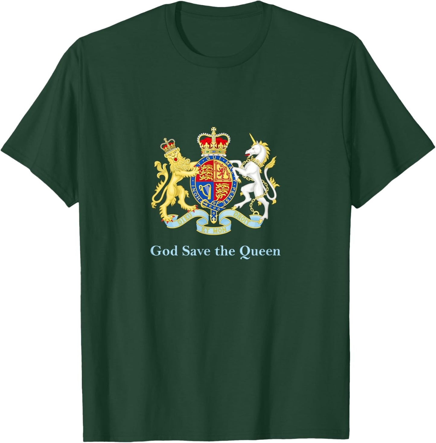 Royal Coat of Arms God Save the Queen T-Shirt - T-Shirt | Forest