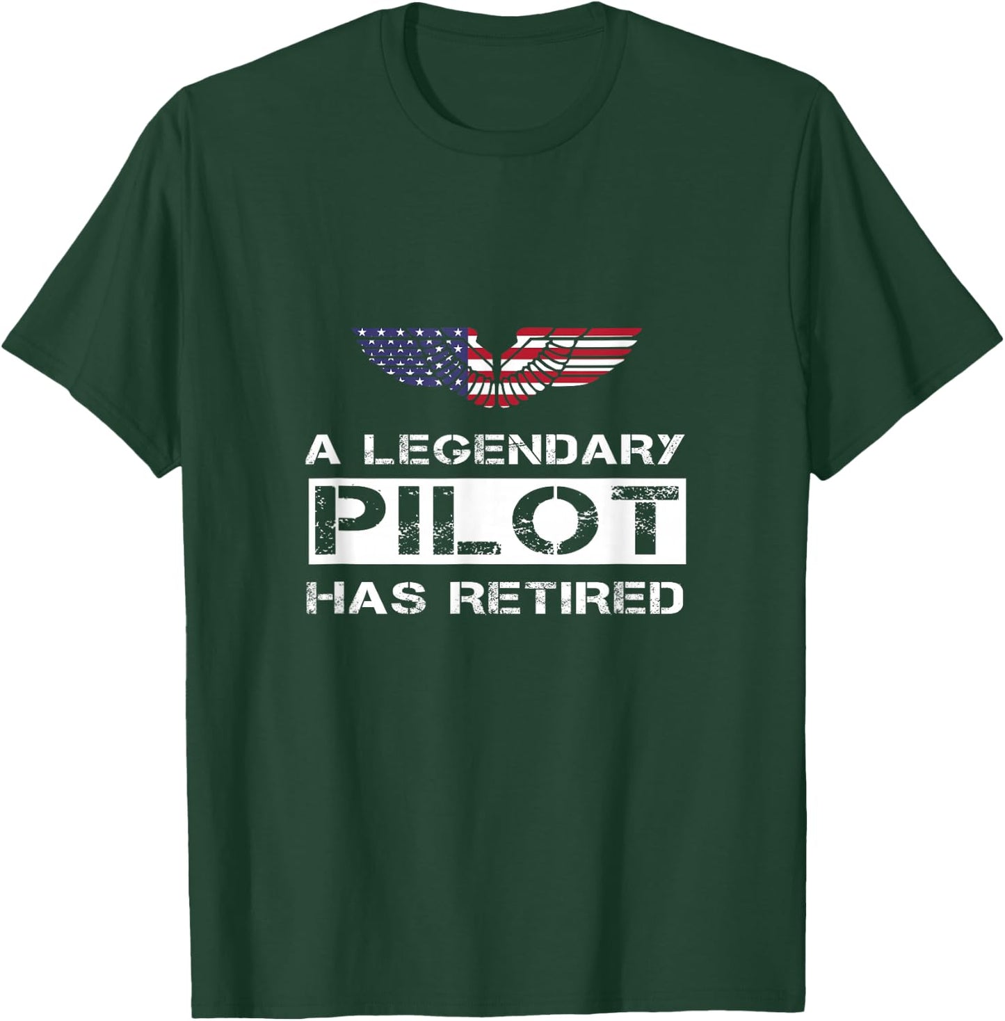 A Legendary Pilot Has Retired Military Jet Retirement Wings T-Shirt - T-Shirt | Forest
