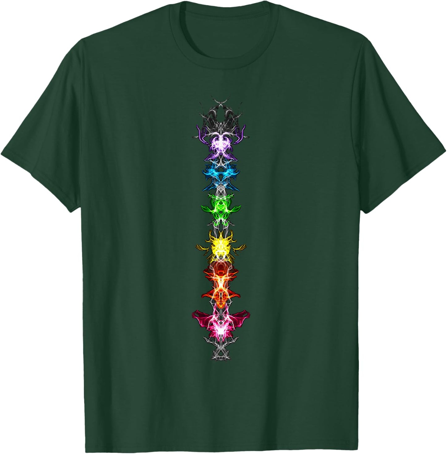 Fractal, Chakra, Buddhism Yoga, Rainbow, Symbol Spirituality T-Shirt - T-Shirt | Forest