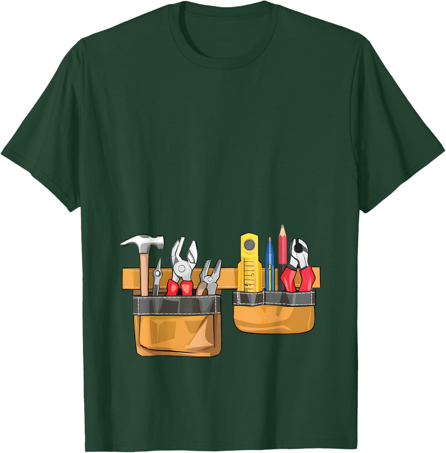 Workman Tool Belt Easy Builder Construction Costume Cosplay T-Shirt - T-Shirt | Forest