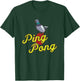 Pigeon & Ping Pong Gift -Adults Black 3XL Table Tennis Pigeon Design T-Shirt - T-Shirt | Forest