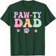 Let's Pawty Girl Dad Puppy Dog Party Birthday Girl Family T-Shirt - T-Shirt | Forest