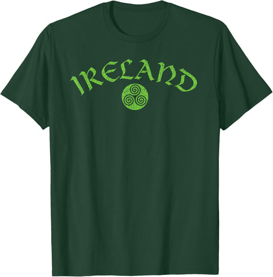 Vintage Ireland Triskele T-Shirt - T-Shirt | Forest
