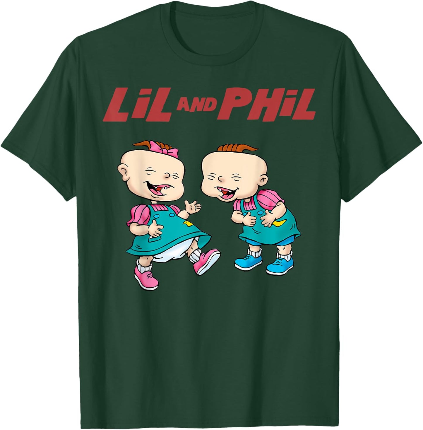 Rugrats Lil And Phil Laughing Poster T-Shirt - T-Shirt | Forest