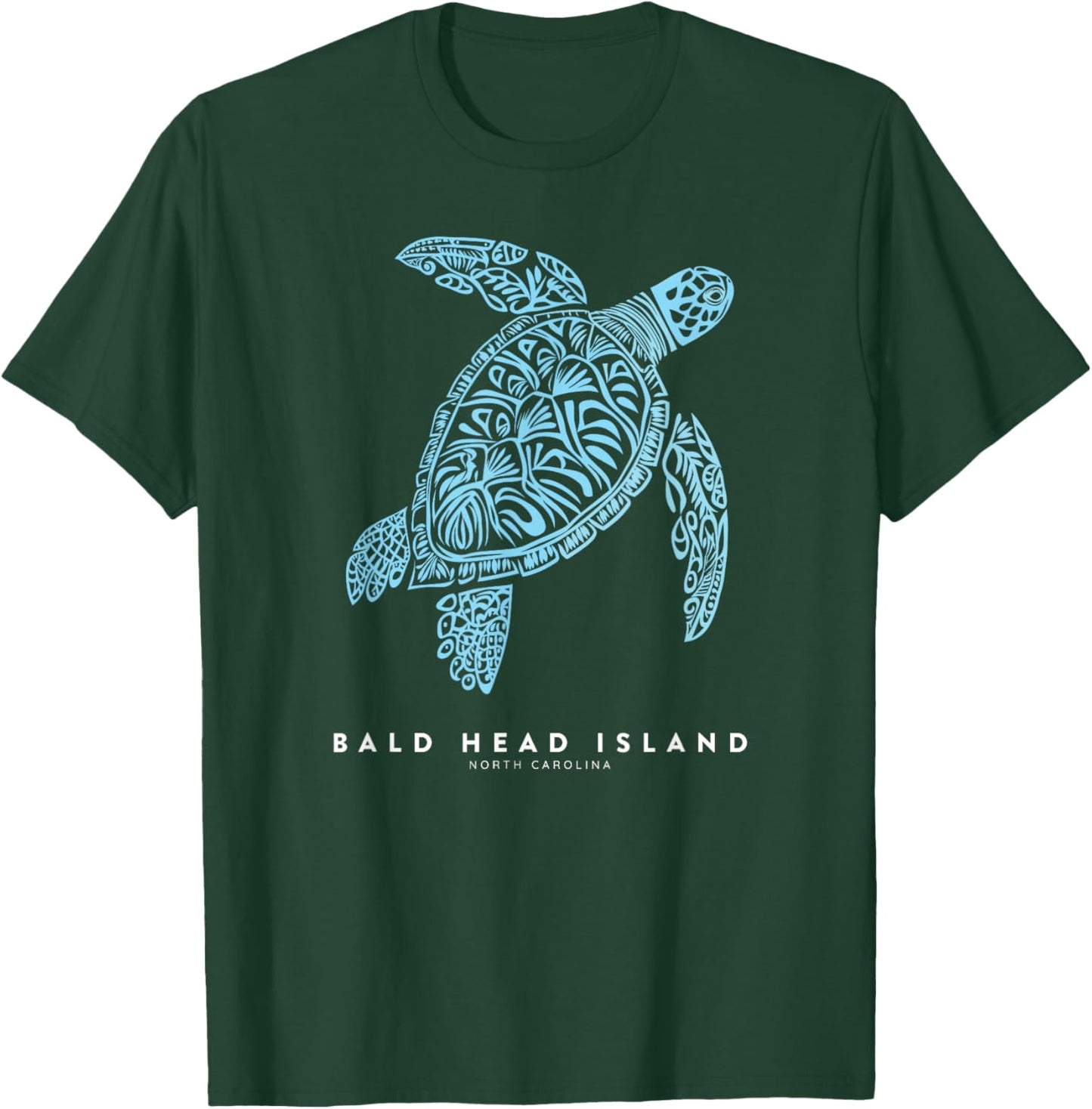 Bald Head Island NC Beach Vacation Vintage Sea Turtle T-Shirt - T-Shirt | Forest