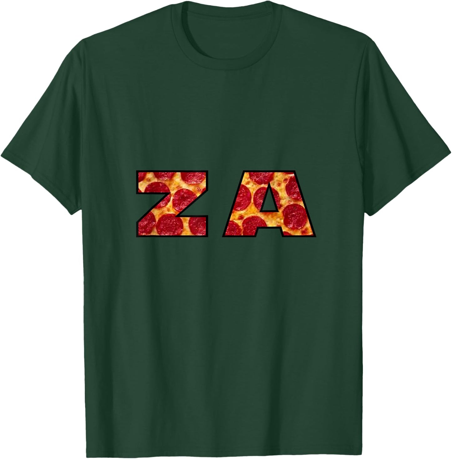 ZA Pizza t shirt - funny pepperoni cheese T-Shirt - T-Shirt | Forest