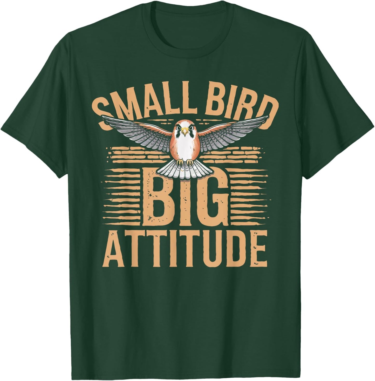 Kestrel Bird Big Attitude American Kestrel T-Shirt - T-Shirt | Forest
