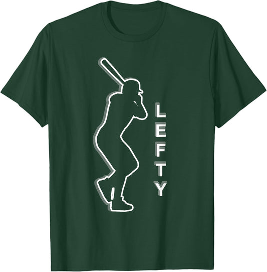 Baseball Softball Lefty Pride Left handed Sports Shirt T-Shirt - T-Shirt | Forest
