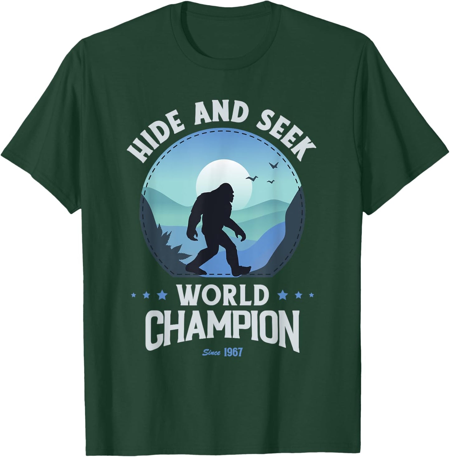 Bigfoot Hide and Seek Bigfoot Hide and Seek Champion T-Shirt - T-Shirt | Forest