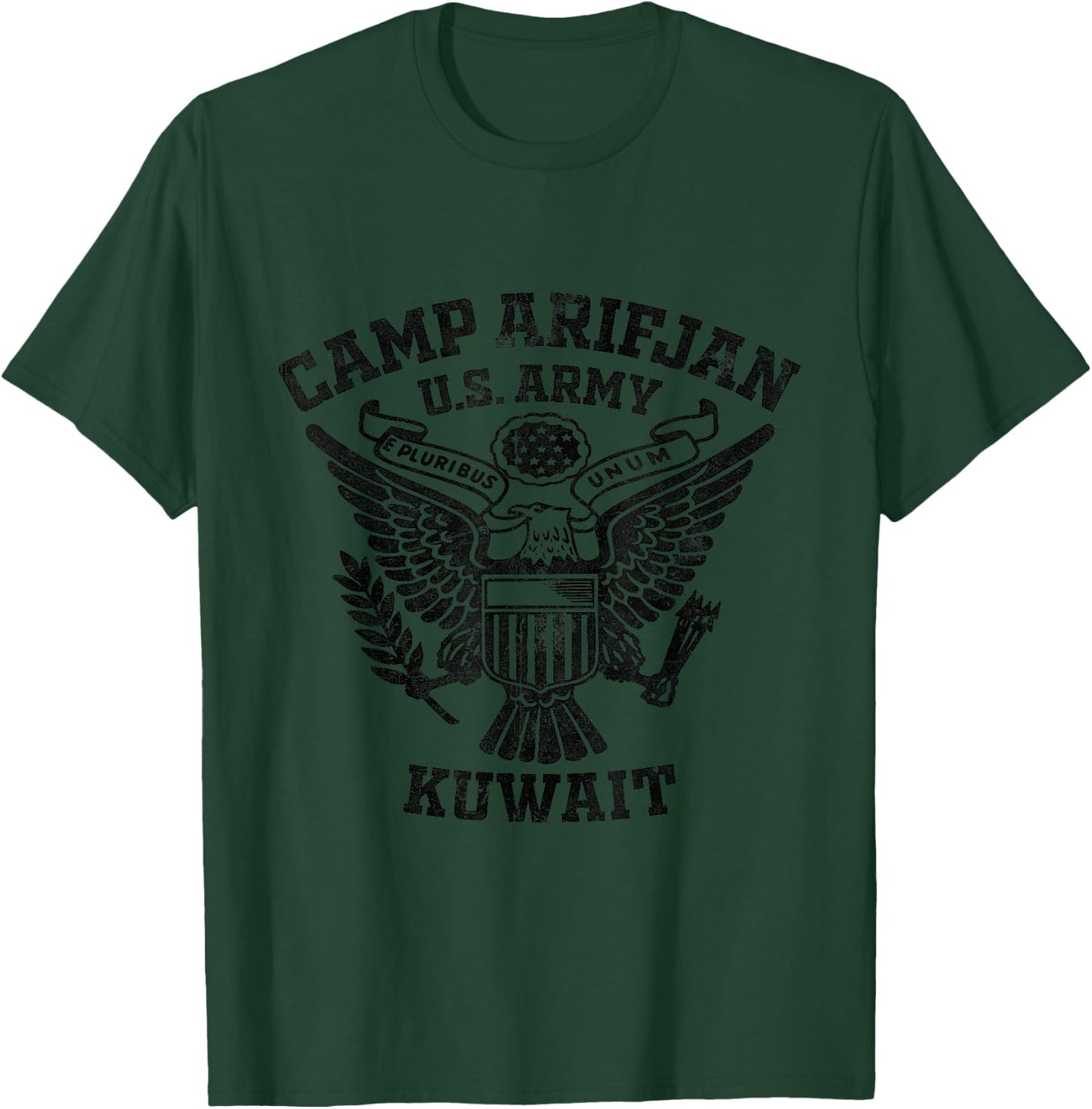 Camp Arifjan Kuwait Military Base Veteran Vintage Gifts T-Shirt - T-Shirt | Forest