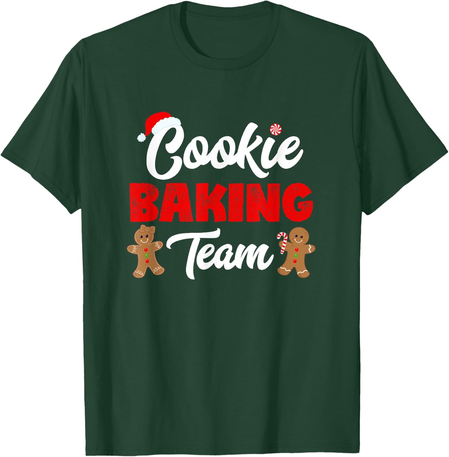 Cookie Baking Team Christmas Baking Team Shirts Holiday T-Shirt - T-Shirt | Forest
