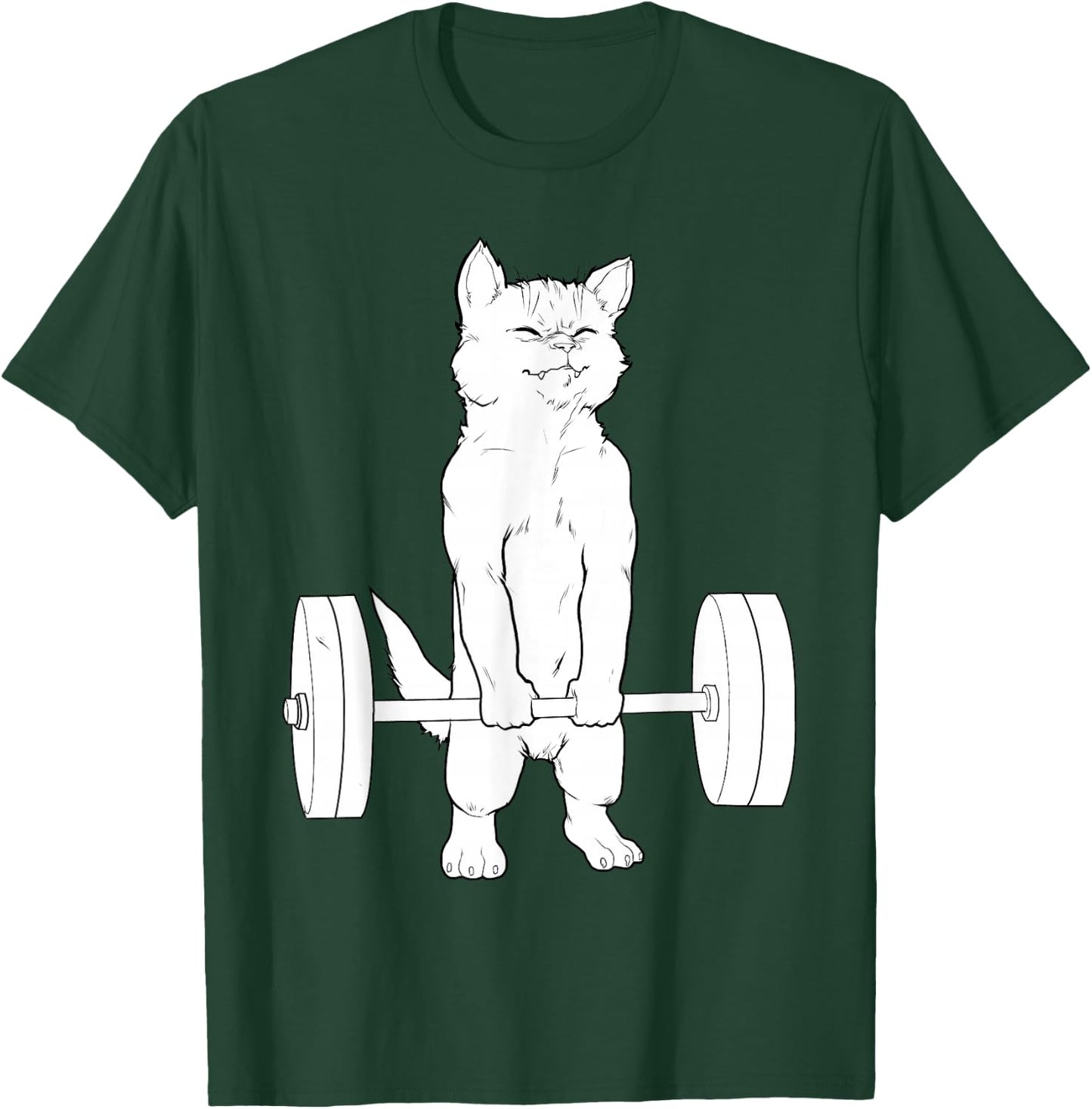 Cat Deadlift Powerlifting T-Shirt - T-Shirt | Forest