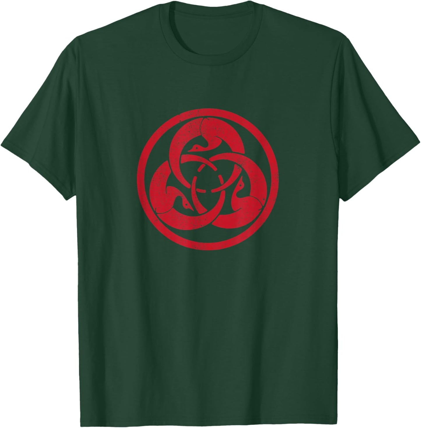 Hagakure Red Cranes Samurai Bushido Warrior Crest T-Shirt - T-Shirt | Forest