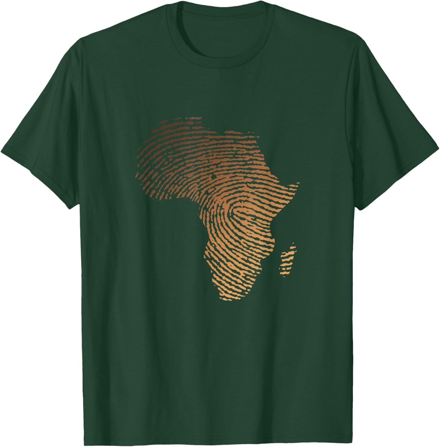 Melanin Shades Africa Map - Africa DNA Fingerprint T-Shirt - T-Shirt | Forest