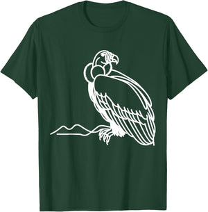 Andean Condor Line Art Birdwatcher T-Shirt - T-Shirt | Forest