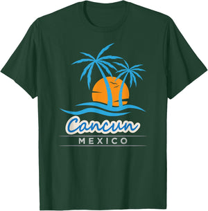 Vintage Retro Summer Vacation Mexico Cancun Beach T-Shirt - T-Shirt | Forest