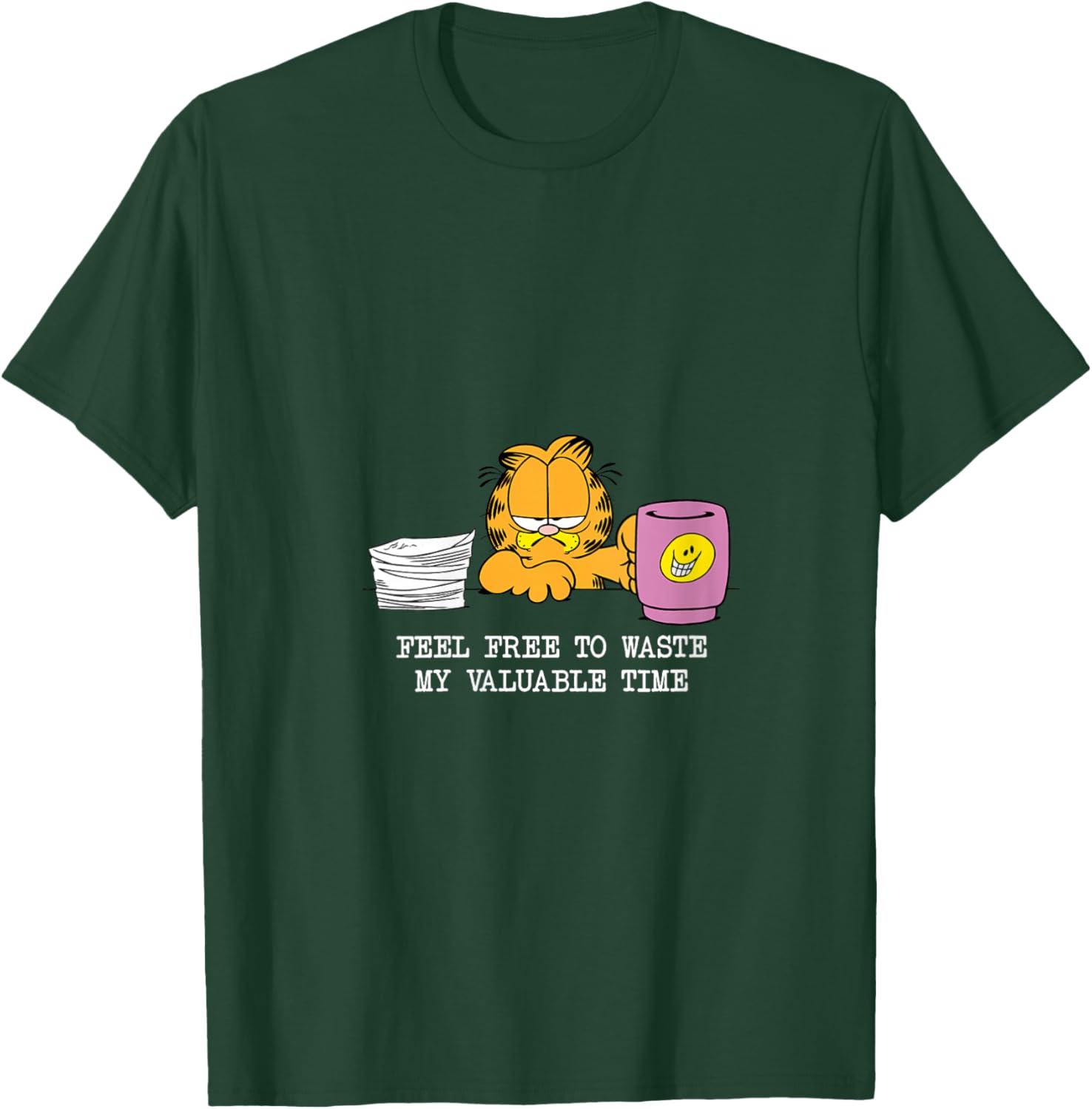 Garfield Feel Free To Waste My Time V-Neck T-Shirt - T-Shirt | Forest