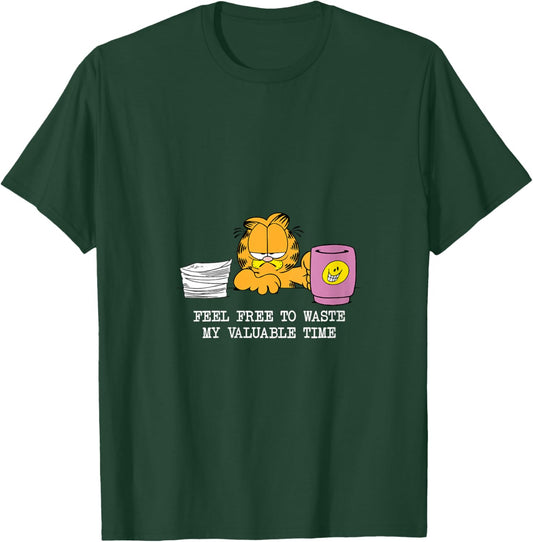Garfield Feel Free To Waste My Time V-Neck T-Shirt - T-Shirt | Forest