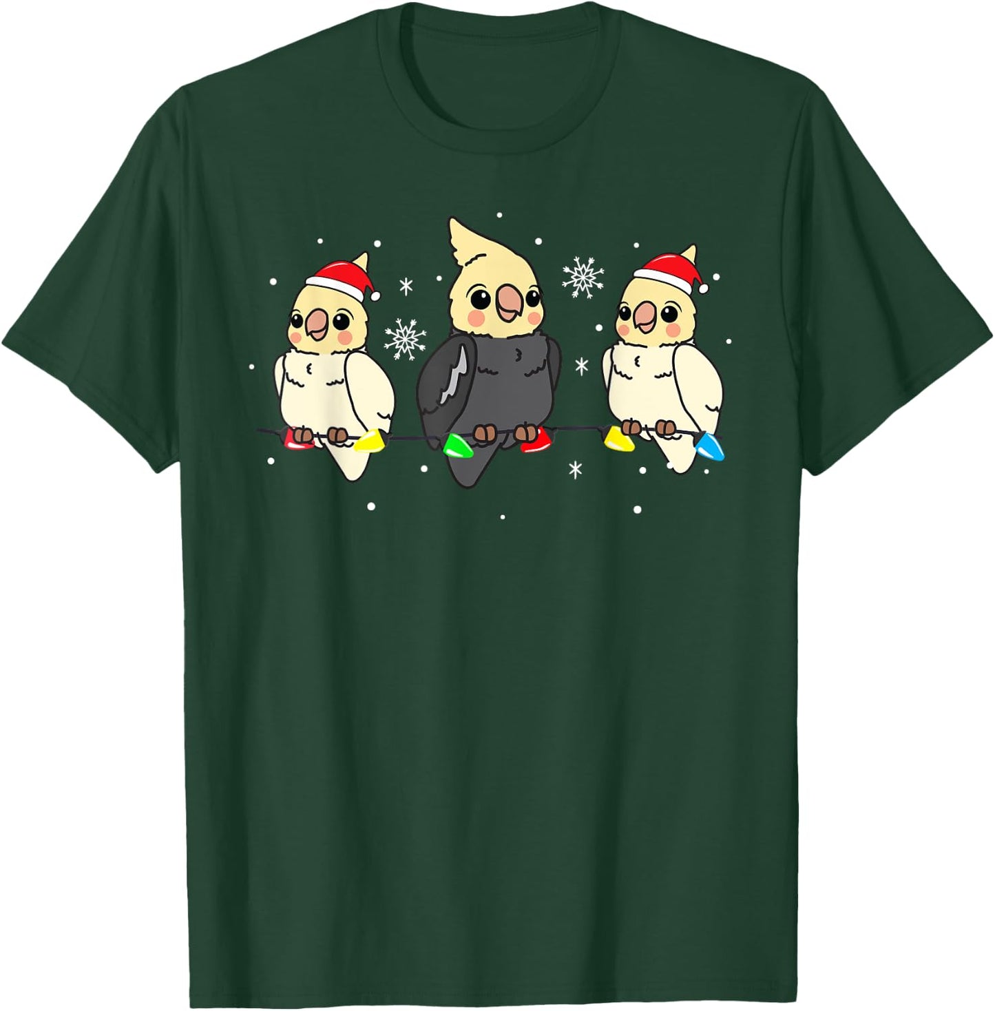 Cockatiel Bird Christmas Funny Gift T-Shirt - T-Shirt | Forest