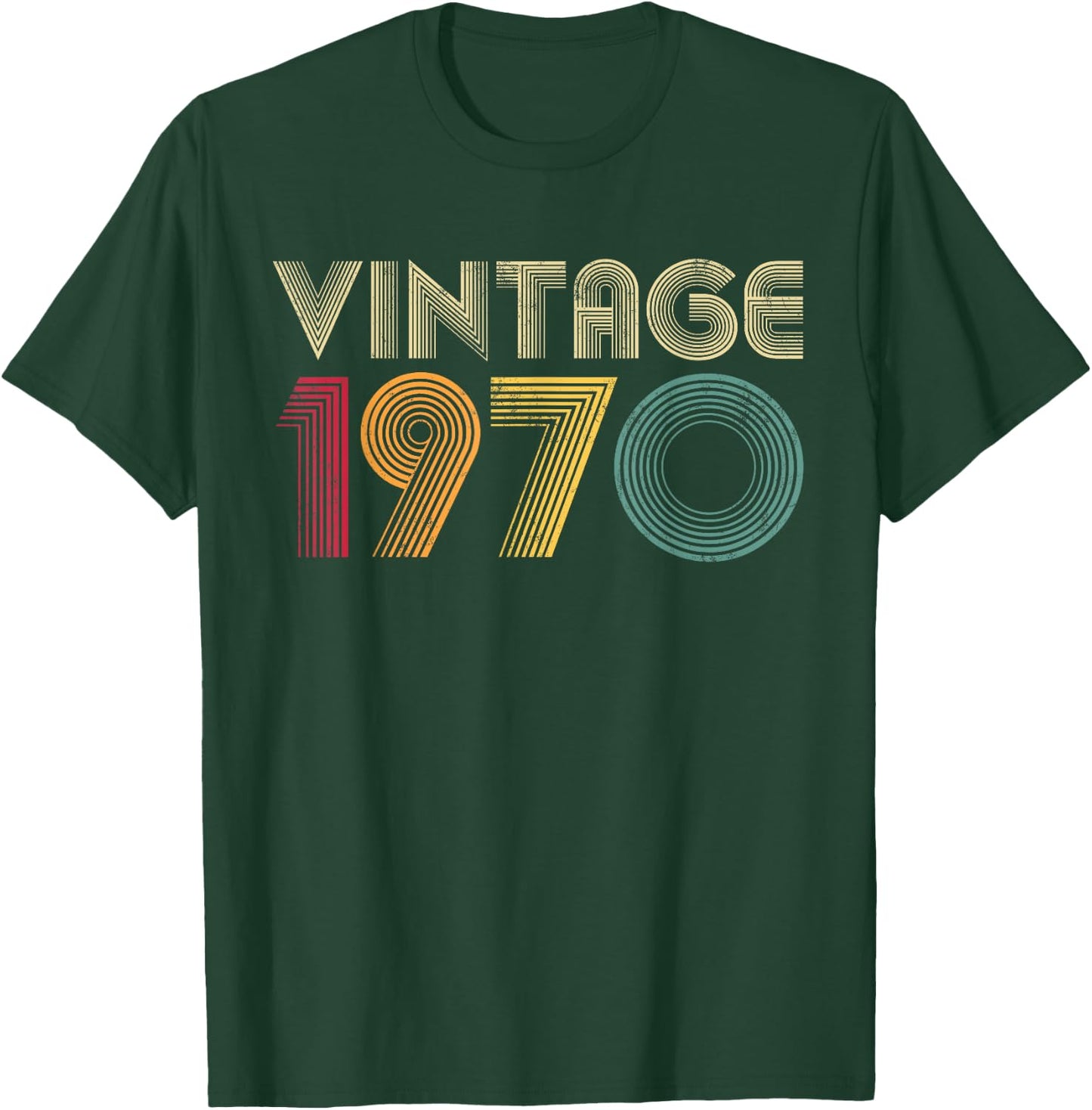 55th Birthday Gift Men 1970 55 Years Old Retro T-Shirt - T-Shirt | Forest