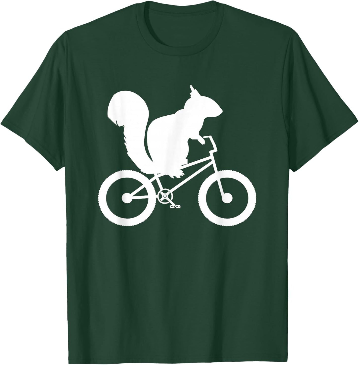 Funny Squirrel Riding Bike Cute Chipmunk Lover T-Shirt - T-Shirt | Forest