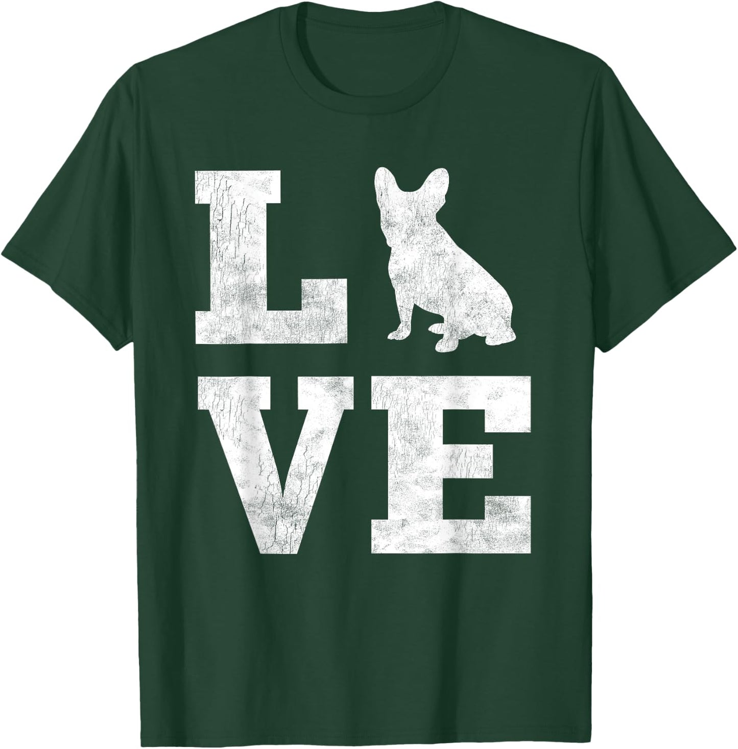 I Love French Bulldog Shirt Frenchie Dog Lover Owner Gifts Women Kids T-Shirt - T-Shirt | Forest