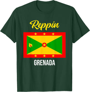 Grenada Flag Reppin West Indies Vacation T Shirt T-Shirt - T-Shirt | Forest