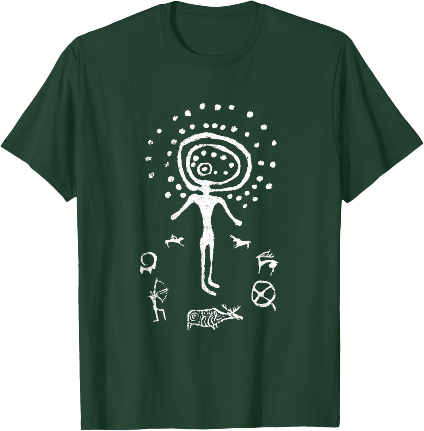 Tamgaly Shaman Cave Petroglyph Ancient Art Archaeology T-Shirt - T-Shirt | Forest
