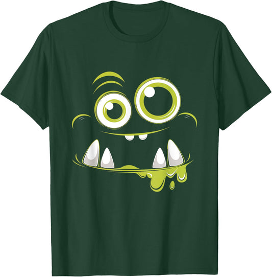 Cute Monster Face Halloween Costume Cute Monsters T-Shirt - T-Shirt | Forest