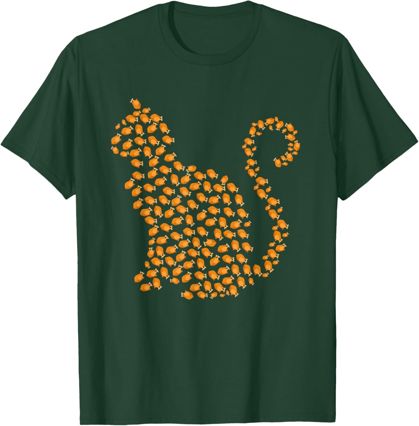 Happy Thanksgiving for Cats Lovers Funny Turkey Cat T-Shirt - T-Shirt | Forest