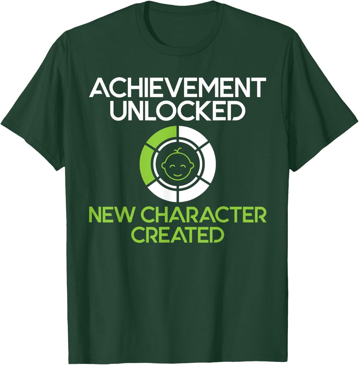 Character Created New Dad Pregnancy Announcement Gamer T-Shirt - T-Shirt | Forest