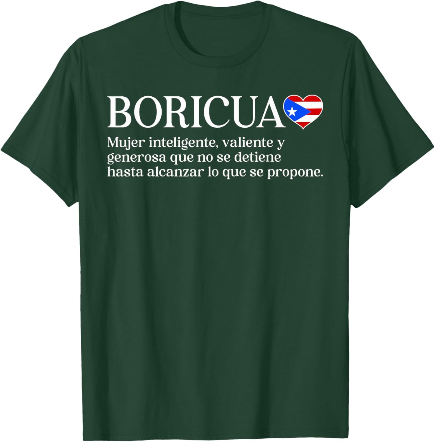 Boricua Definition Puerto Rico Woman Puerto Rican Girl T-Shirt - T-Shirt | Forest