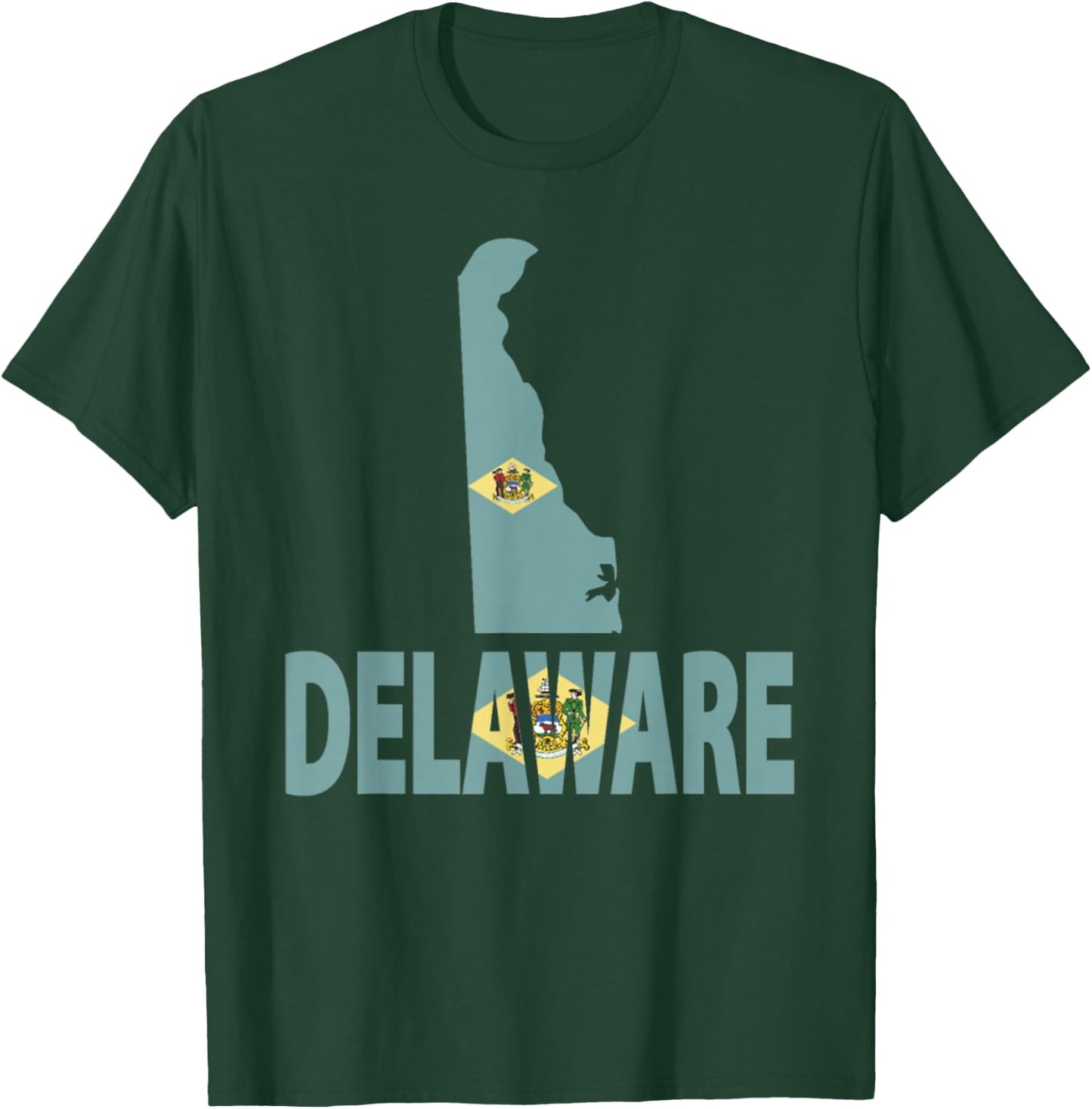 Vintage Delaware State I Love Delaware Home State T-Shirt - T-Shirt | Forest