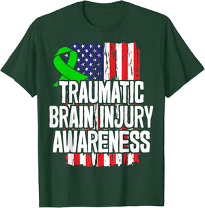 TBI Awareness Gift - Green Ribbon T-Shirt - T-Shirt | Forest