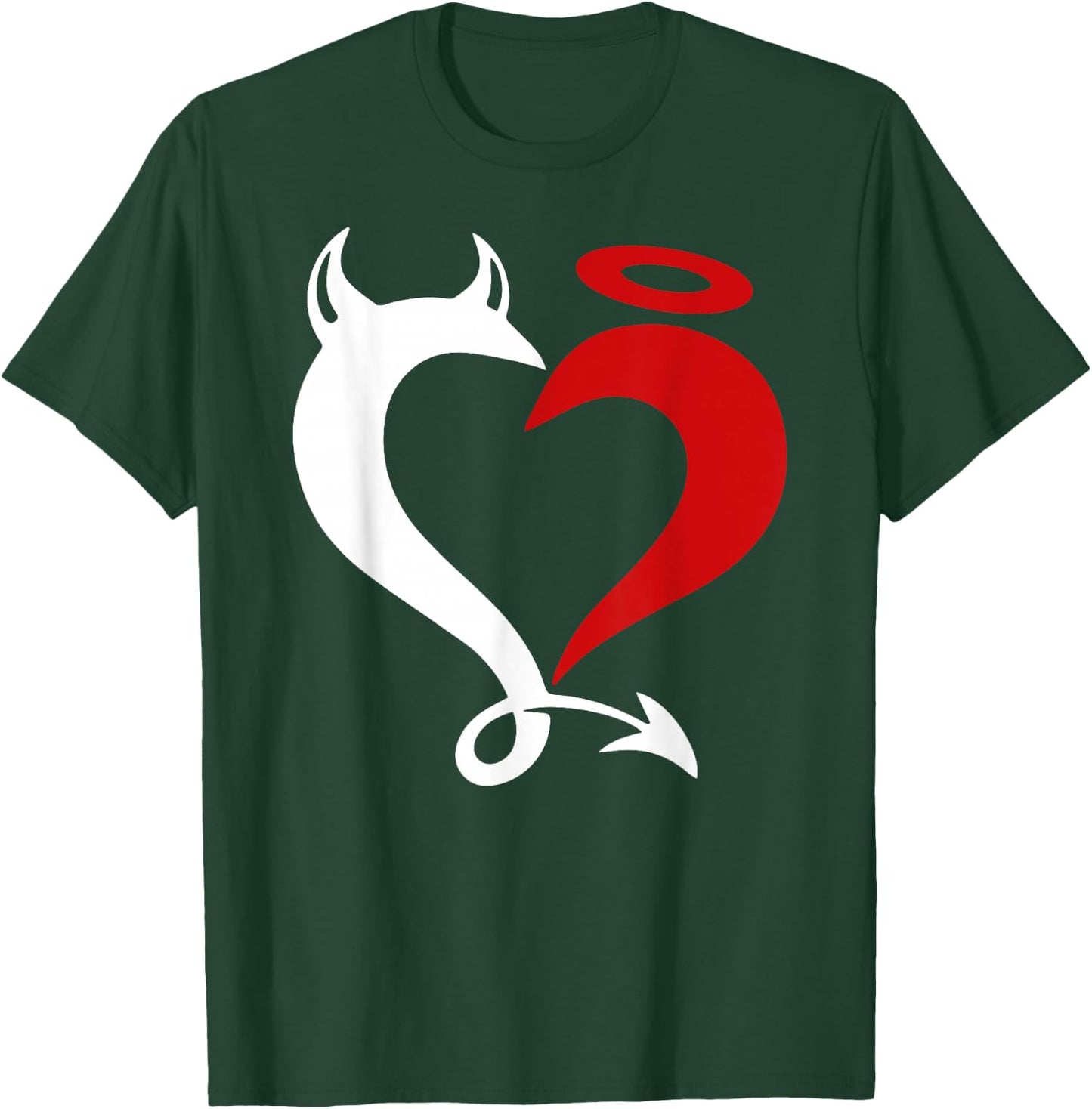 Devil and Angel Love Lovers T-Shirt - T-Shirt | Forest