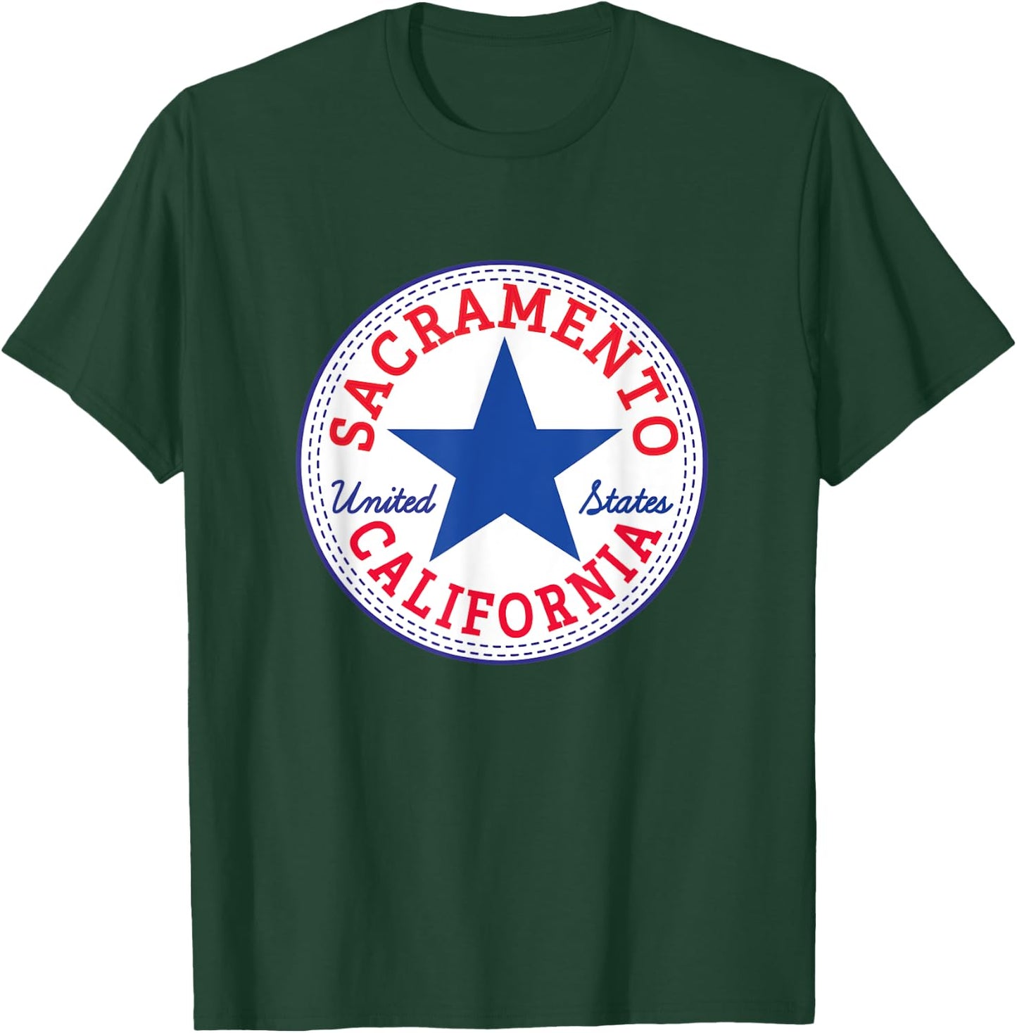 SACRAMENTO CALIFORNIA USA UNITED STATES Capital Outfit T-Shirt - T-Shirt | Forest